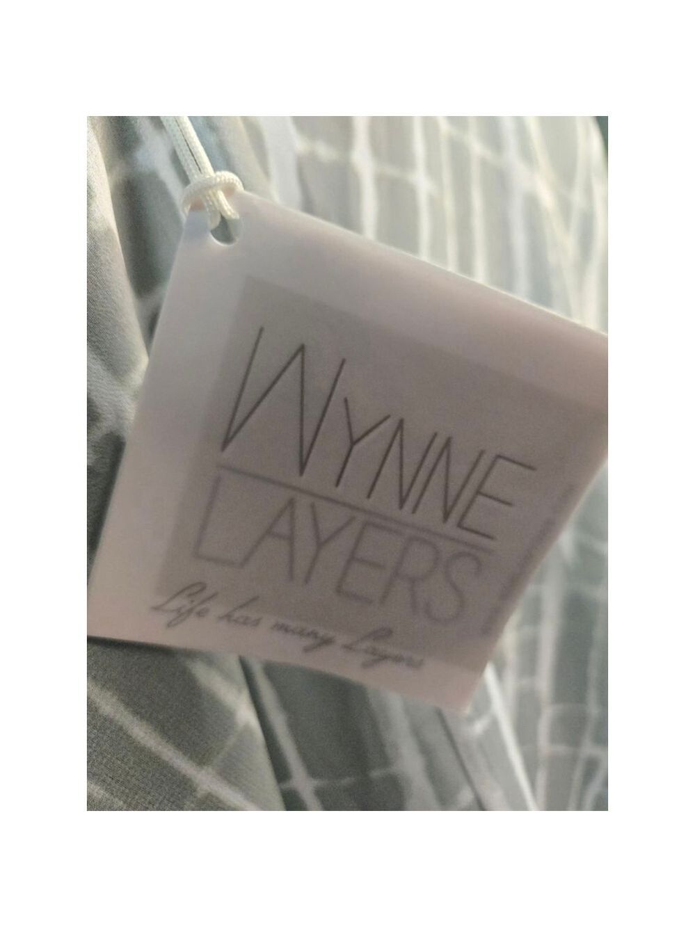Wynne Layers Gray White Abstract Tunic Top 1X - Picture 7 of 12
